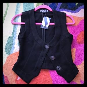 WGACA cropped black vest